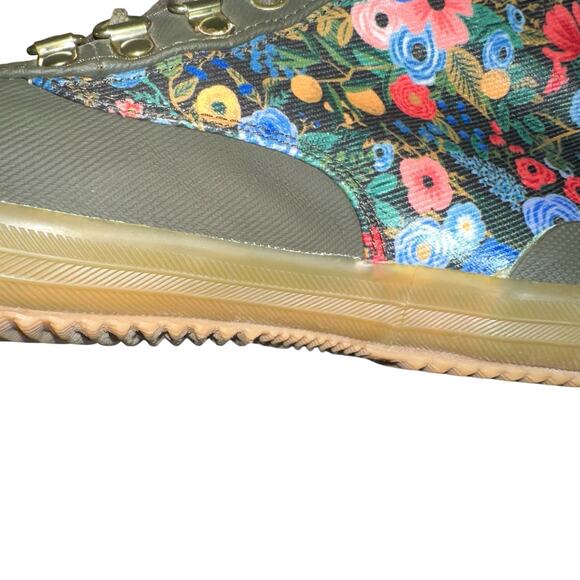 Keds x Rifle Paper Co Green Garden Party Floral Water Resistant Scout Boots - Picture 10 of 12